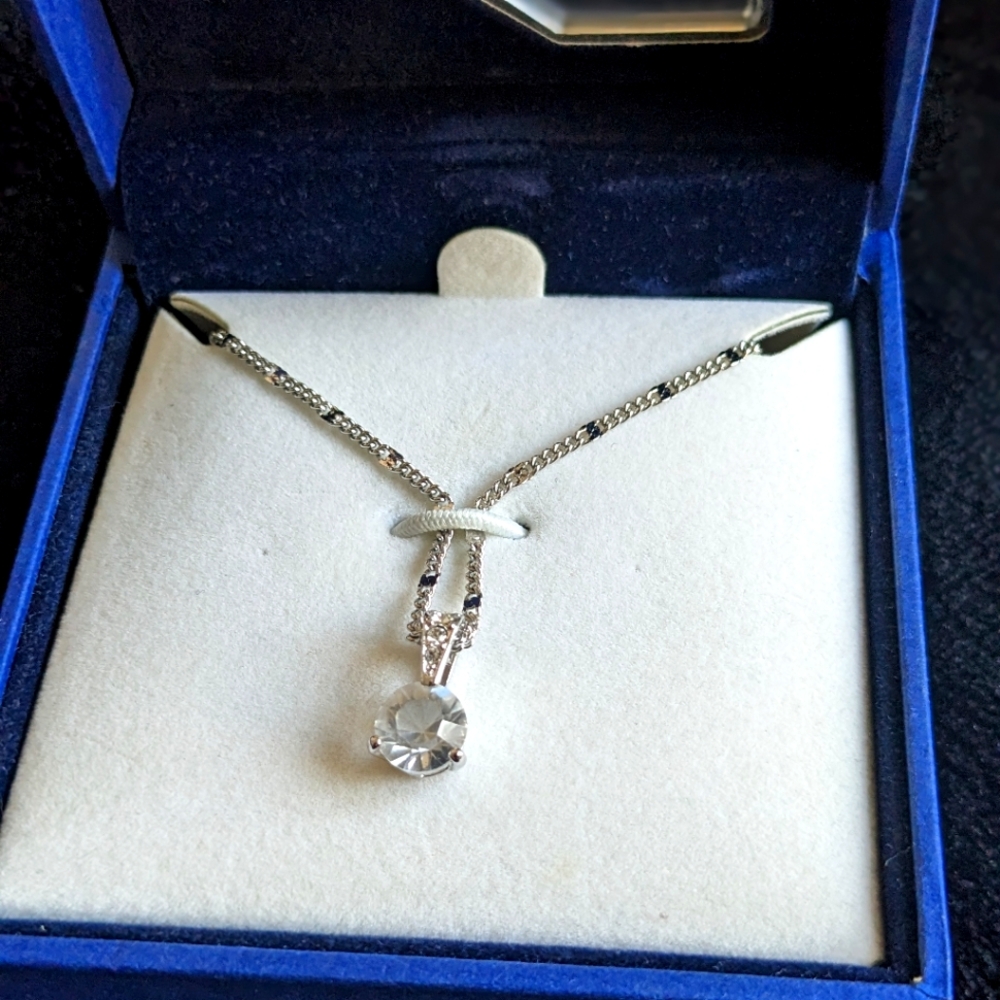 Swarovski solitaire crystal pendant necklace